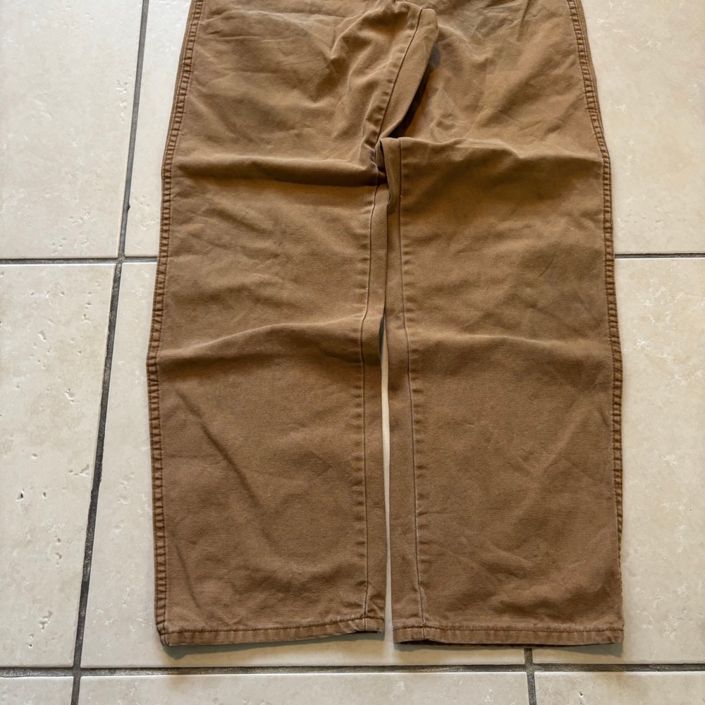 Dickies Mens Brown Duck Canvas Carpenter Pants 32x32 Workwear Trousers - Picture 3 of 9